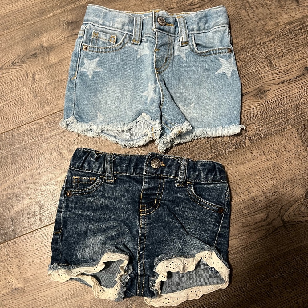 Cat & Jack Blue Distressed Denim Shorts